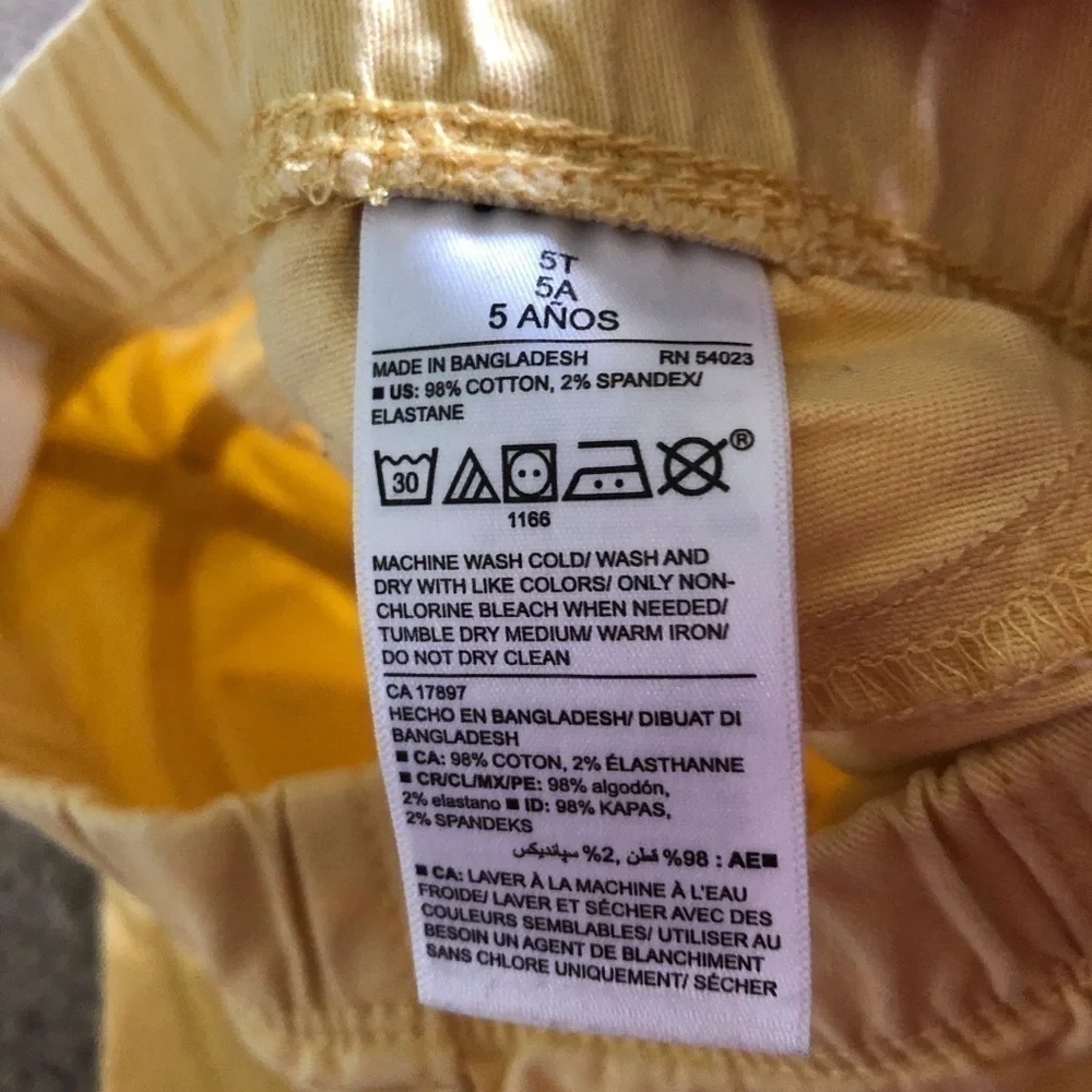 Old Navy yellow jeggings in size 5T